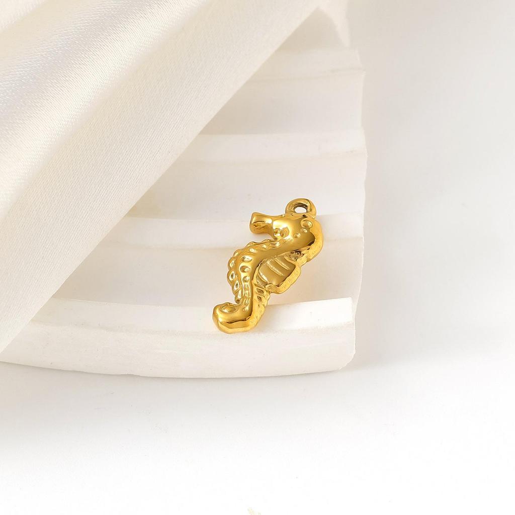 Ocean Series Pendant: Stainless Steel Starfish, Seashell, Seahorse & Fish Necklace Charm