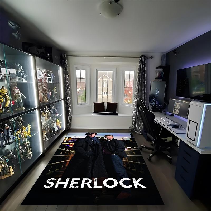 Sherlock Printed Carpet, Rug for Office Chair Living Room Bedroom Kitchen Room Decor Gifts.