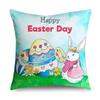 Home Decoration Easter Pillowcase Cute Bunny Easter Egg Pattern Pillowcase Festive Atmosphere Decoration Cushion Cover