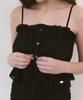 LAMINEZ Lace Sleeveless Blouse - Black
