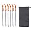 18cm Reflective Aluminum Alloy Tent Stakes Set with Storage Bag