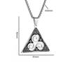 New Retro Three Bevel Necklace Selling Stainless Steel Triangular Triangle Pendant Jewelry