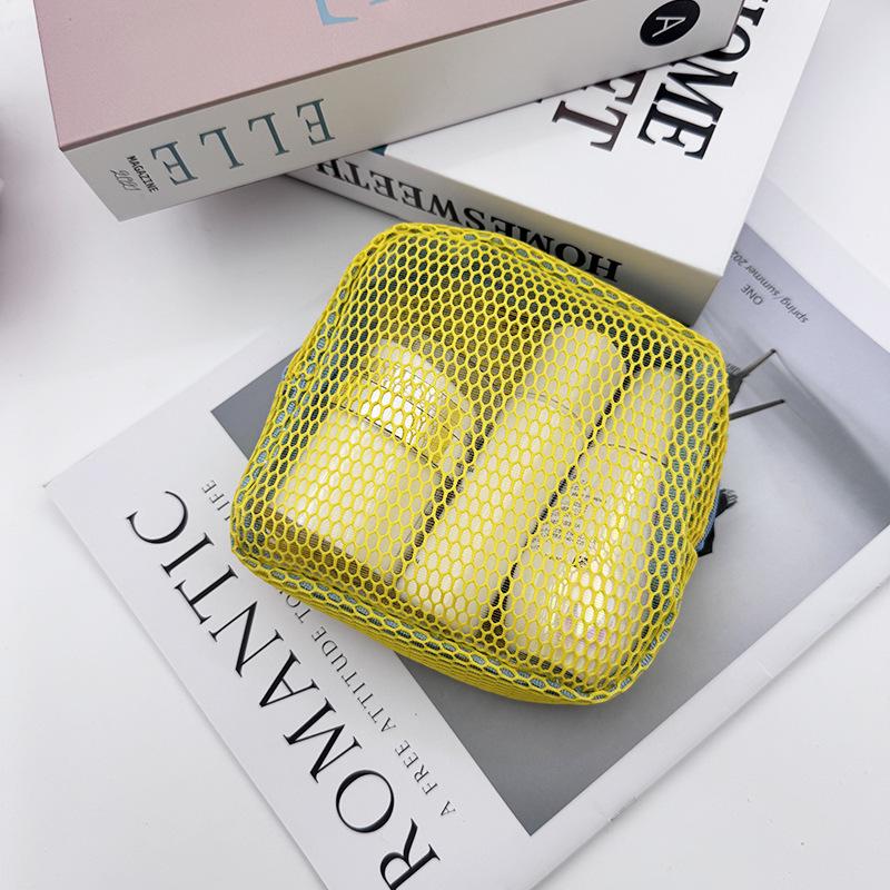 Dopamine Grid Tofu Lipstick Pouch: Large Capacity Travel Makeup Bag