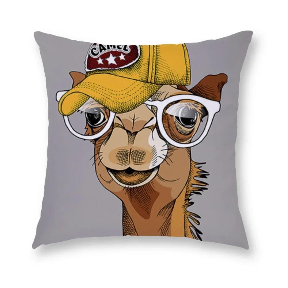 Cartoon Dog Cushion Cover Digital Print Pillowcase Decorative Car Living Room Sofa 45*45Cm