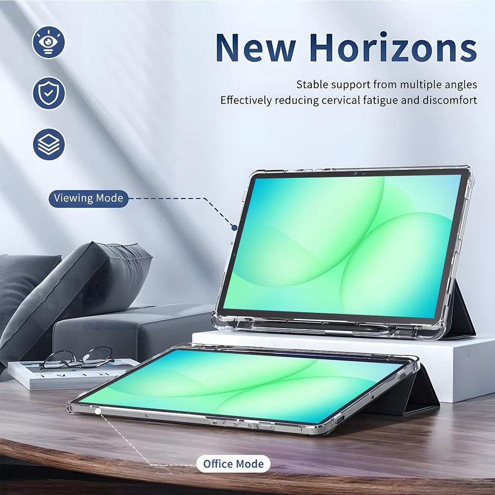 For Samsung Galaxy Tab A8 A9 A11 S6 S9 S10 FE Lite 10.4 10.5 10.9 11 X231 X210 Transparent Acrylic Case , Auto Wake/Sleep Cover