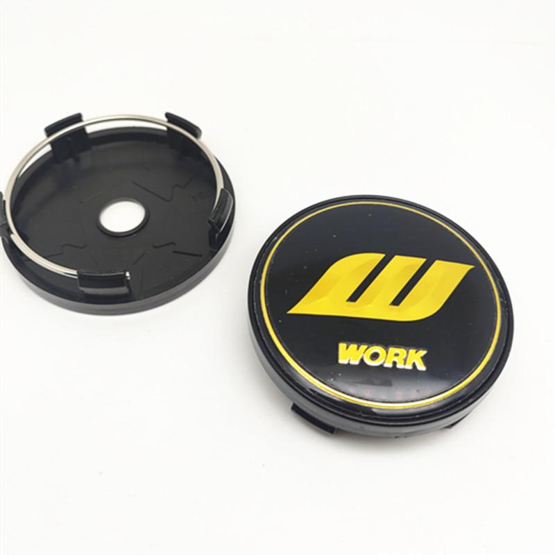 4pcs 60mm 56mm VS W Work Center Caps Car Wheel Hub Cover Emblem Badge Auto Styling