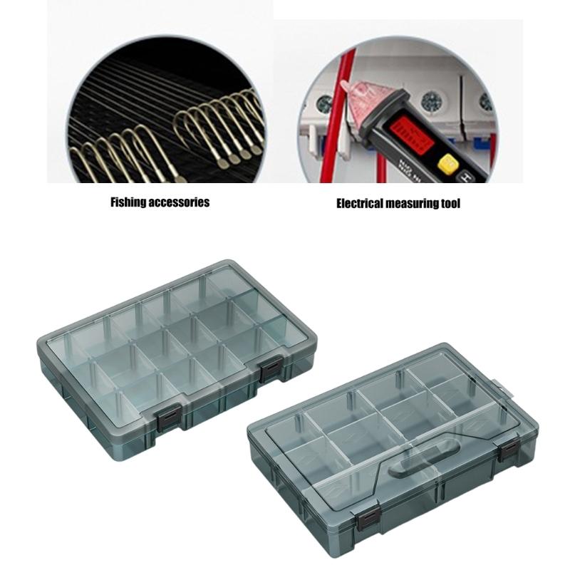 Plastic Tool Parts Box Storage Screw Box Tool Classification Electronic Drill Bit Accessories Thickened Grid Box