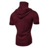 2023 Summer Men's Fashion Ninja Hooded Elastic T-Shirt with Mask