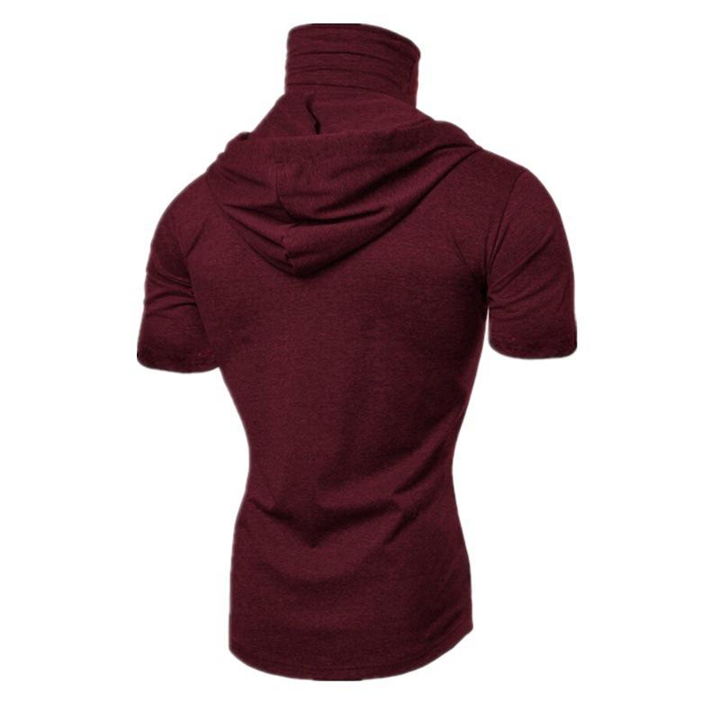 2023 Summer Men's Fashion Ninja Hooded Elastic T-Shirt with Mask