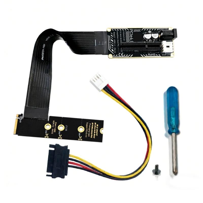 M.2 M Key Nvme To PCIe4.0 Extension Cable Adapter Data Transfer Board for 2230 2242 2260 2280 Graphics Video Card