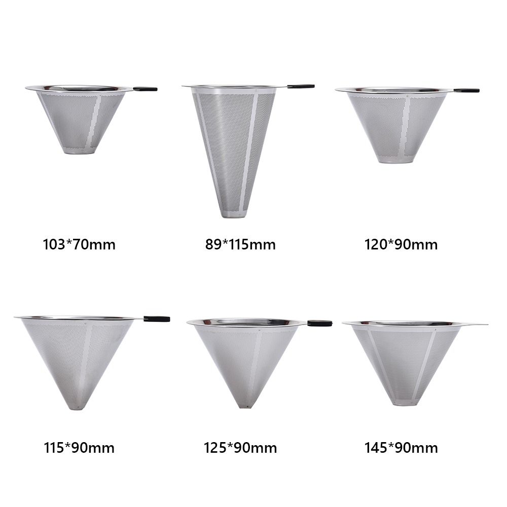 Stainless Steel Coffee Filter Drip Type Silver Reusable Coffee Filter Fine Mesh No Filter Paper Required Mesh Coffee Filter Cafe