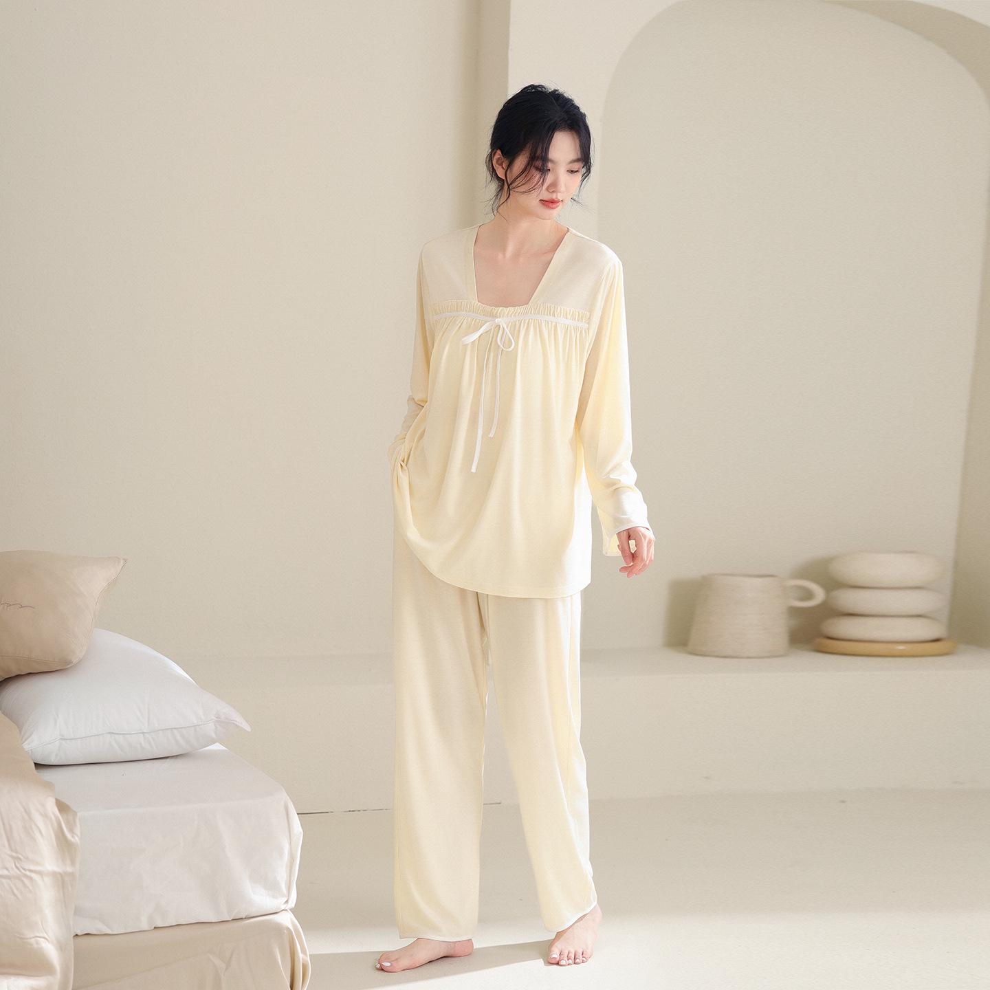 

Women s Long Sleeve Modal Pajama Set, Plus Size, Autumn/Spring – Soft, Sexy, Loose Fit, Pure Desire Style 2025 Homewear Extra Large