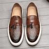 Trendy Britain New Men's Tassels Loafter Leisure Leather Shoes Male Designer Walking Sneakers Tenis Masculino Zapatos Hombre