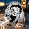 Betty Boop Print Blanket - Soft & Comfortable, for Bedroom, Travel, Sofa, Home Decoration - Birthday Christmas Gift for Friend