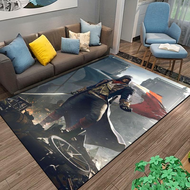 15 velikostí koberec s motivem Assassin's Creed pro obývací pokoj, koupelnová předložka, kreativní rohožka, koberec do ložnice alfombra