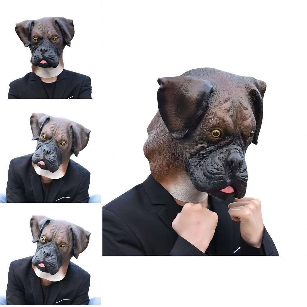 Shih Tzu Dog Head Mask Latex Role Play Toy For Birthday And Holiday Parties
