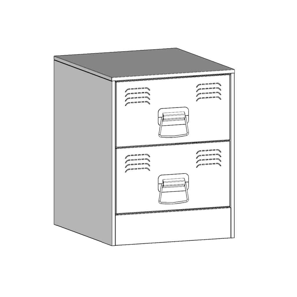 Nightstands 2 pcs. Yellow 34.5 x 39 x 44 cm Steel