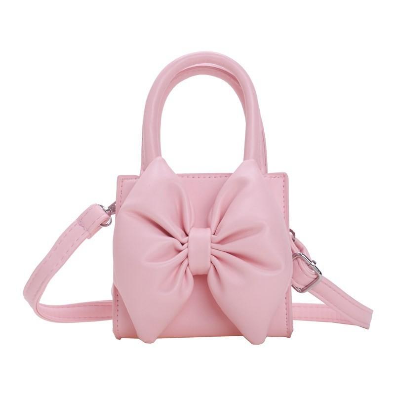 Childrens Pu Mini Shoulder Bag With Butterfly Bow For Daily Use
