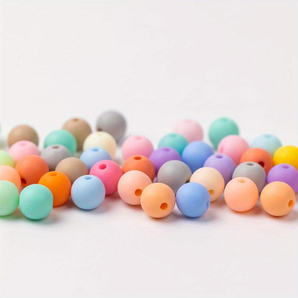 50/110PCS 8MM matte mixed color acrylic beads frosted bubble gum thick balls, used for jewelry making, bracelets, and necklace crafts
