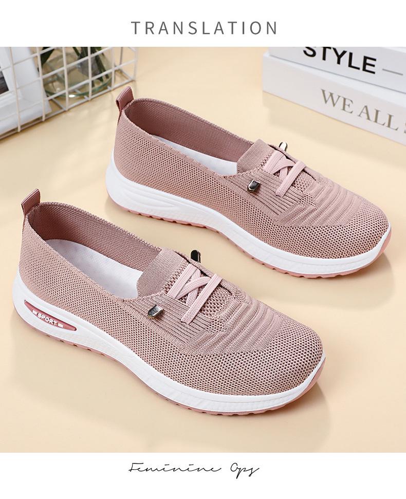 Jinshiyuan Women's Soft Casual Breathable Fly-Knit Shoes