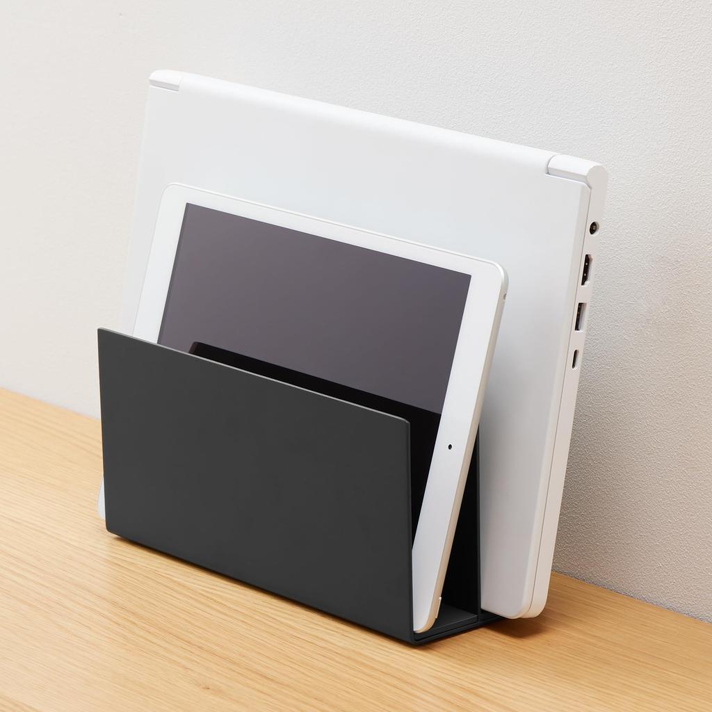 MUJI Steel Divider 2 Dark 86mm W X 230mm D X 110mm 83767150 Stand, Compartments, Gray, Approx. H,