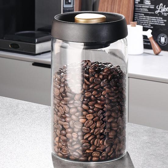 500/900/1200/1800 ML forseglet krukke Fuktsikker kaffebønner Vakuumforseglet oppbevaringskrukke i glass for kjøkken