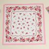 3-Pack Women 43cm Bridal Souvenirs Square Towel Handkerchief Wipe Sweat Pure Cotton Absorbent Printed Floral Placemats