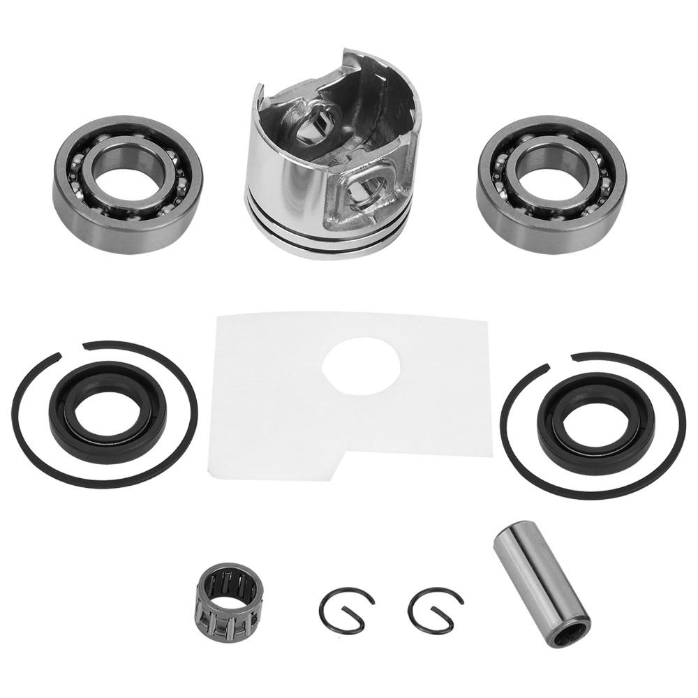 Aluminum Gasoline Engine Piston Kit Compact Piston Assembly Replacement for Stihl MS180 MS 180 018