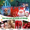 5pcs Large Christmas Gift Bags with Handles - Extra-Large Party Favor Bags- Reusable Santa, Snowman, Christmas Tree Designs