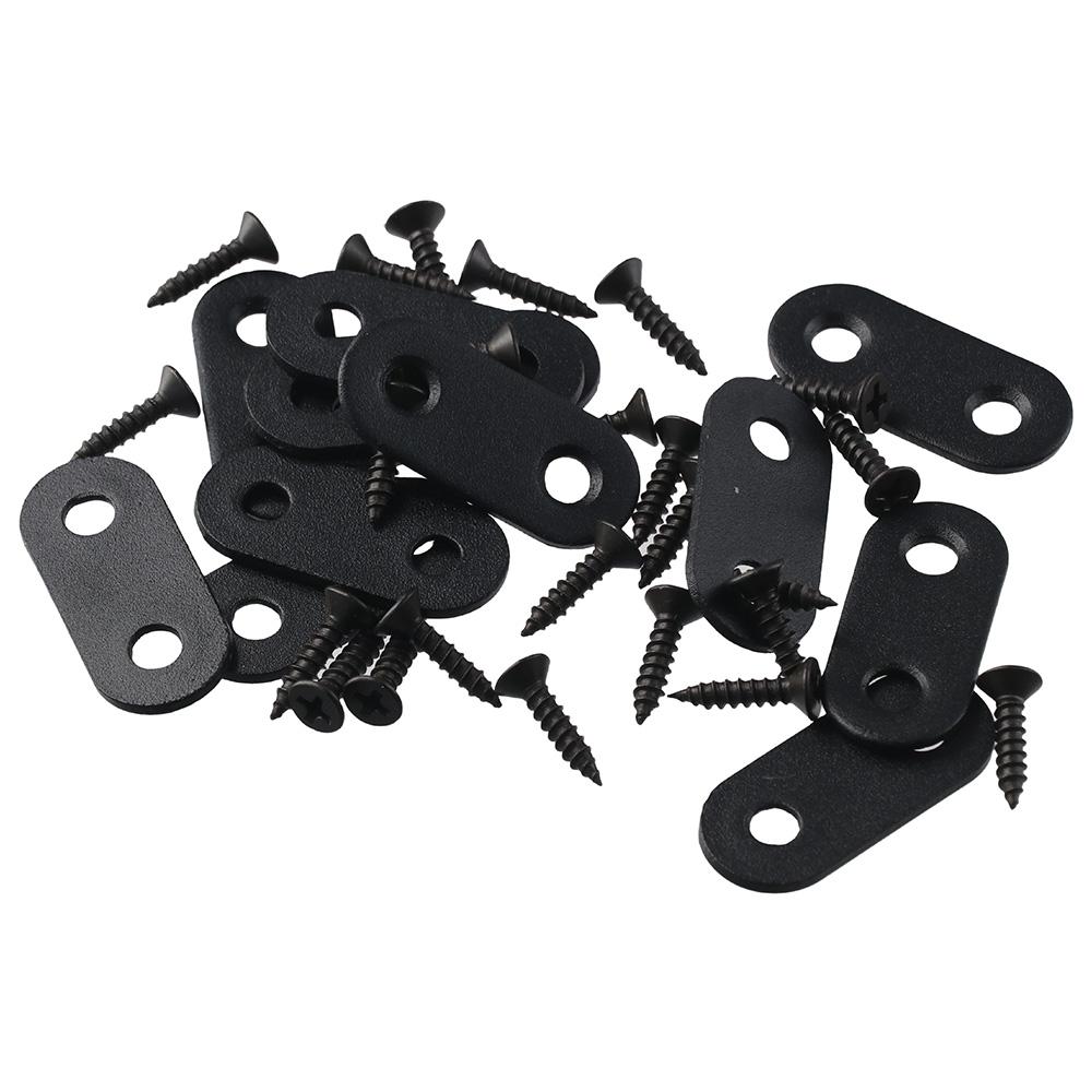 12PCS 40x16mm/1.6” X 0.6” Stainless Steel Flat Brace Mending Repair Plate with Screws  Wood Beams