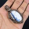 Dendrite Opal 999 Copper Wire Wrapped Pendant, Handmade Gemstone Jewelry Pendant Gift For Birthday