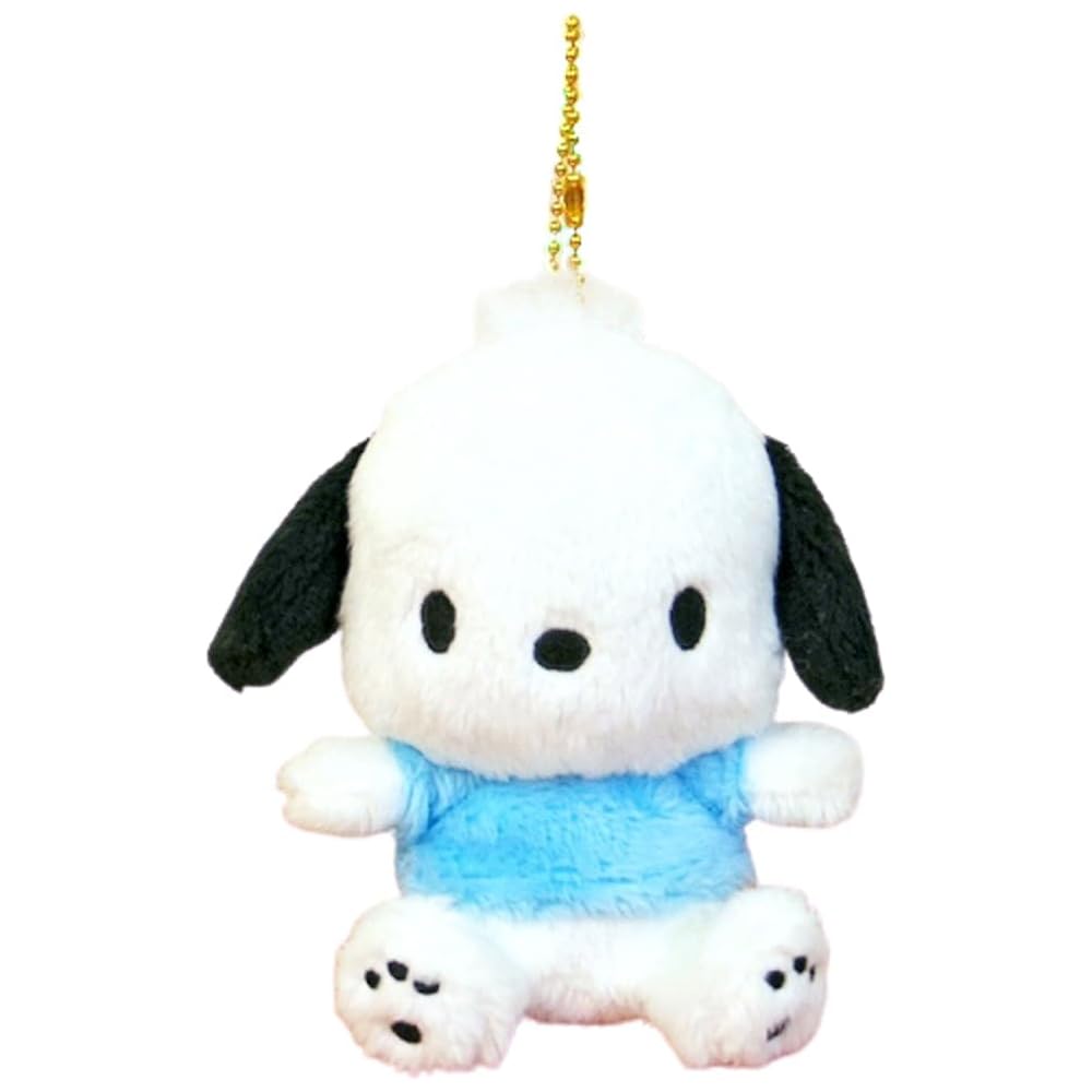 

Nakajima Corporation Pochacco Plush Keychain Blue 11x11x7cm with Ball Chain