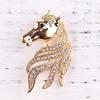 Men'S Zodiac Horse Head Coat Button Corsage Brooch Suit Shawl Buckle Fashionable And Elegant Accessories