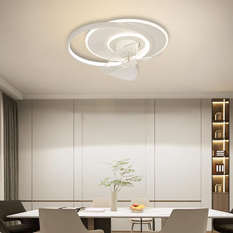 Modern Minimalist Bedroom Ceiling Fan Light