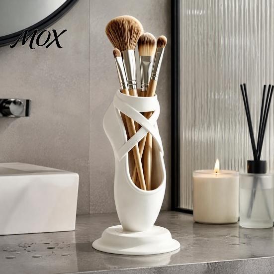 Storage for Cosmetics Tools 3D Printed Ballet Shoe Pen Holder, Decorative Desktop Organizer Stationery Debris Art Supplies, Creative Makeup