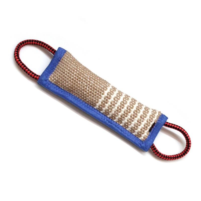 

Dog Tug Toy, Durable Jute Dog Bite Pillow Toy with 2 Strong Handles, Tug of War, Puppy Training Interactive Play синій