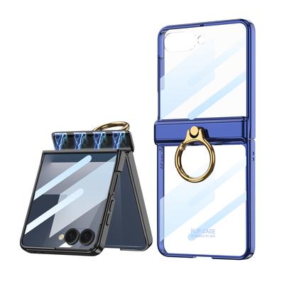 Samsung ZFlip7 Mobile Phone Case Folding Screen Electroplated Phantom Full Encapsulation Film Integrated Shaft Protection Case Hard Shell