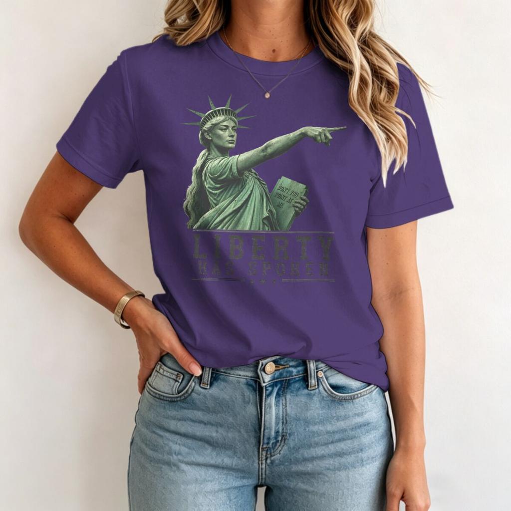 Liberty Has Spoken Print T Shirt Unisex Unisex Vintage Short Sleeve Humor Tshirts