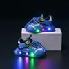 TS JYL JK135 Kids LED Sensor Basketball Shoes Mesh Upper Anti Slip Sole For Active Young Boys