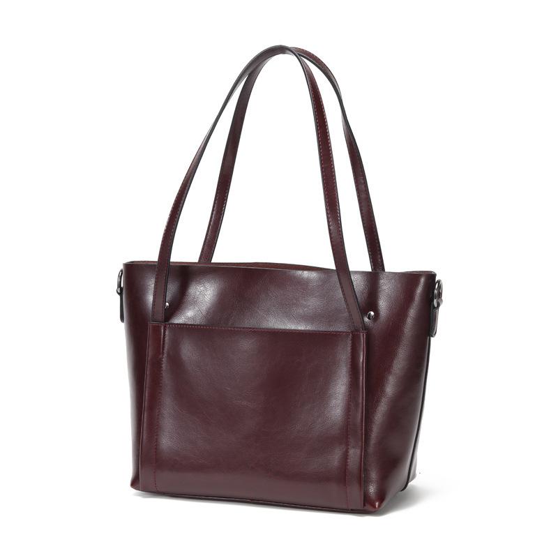 Bag women's large-capacity bag high-end exquisite women's commuter bag leather crossbody tote bag simple and fashionable shoulder