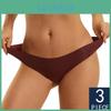 Sexy Termezy 3pcslot Trace No Panties For Women Ice Silk Low Waist Underwear Sports Lingerie Gstring Briefs Female Intimates