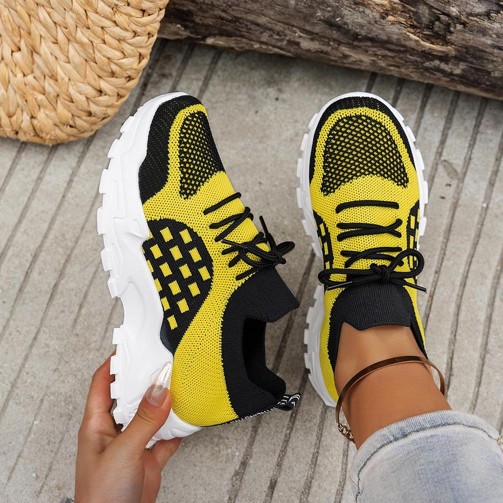 2025 Women's Flyknit Breathable Fashion Sneakers - Versatile, Thick-Soled, Casual & Comfortable