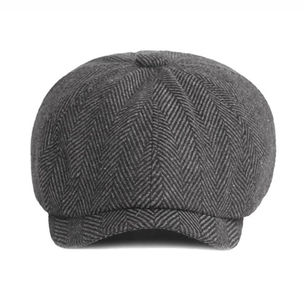 Herbst Winter Unisex Tweed Newsboy Barett Peaky Blinders Stil Golf Fahren Tägliches Tragen Bequem Knochenmütze