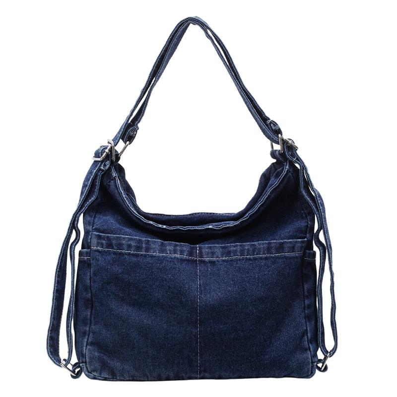 Džínová taška crossbody multifunkční školní batoh dámská taška přes rameno