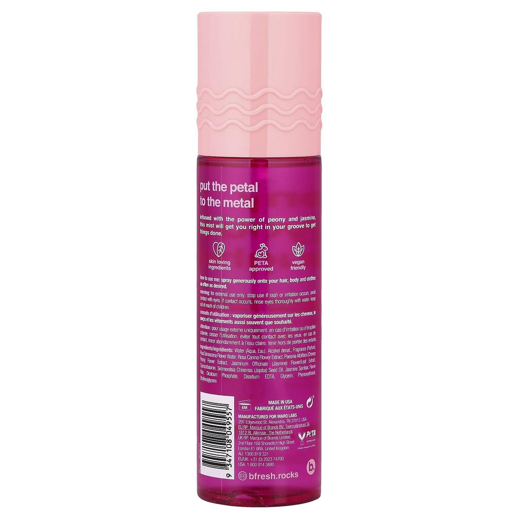 b.fresh, Peony for Your Thoughts, Mind Focus Hair + Body Mist, Peony + Sweet Jasmine, 221ml (7.5 fl oz)