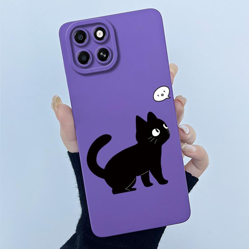 For Infinix Smart 6 HD Case Lovely Cat Cartoon Flower Liquid Silicone Soft TPU Shockproof Back Cover Smart6 HD X6512 Phone Case