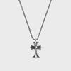 European-American Retro Cross Necklace: Personalized Small Niche Versatile Colorfast Sweater and Clavicle Chain.
