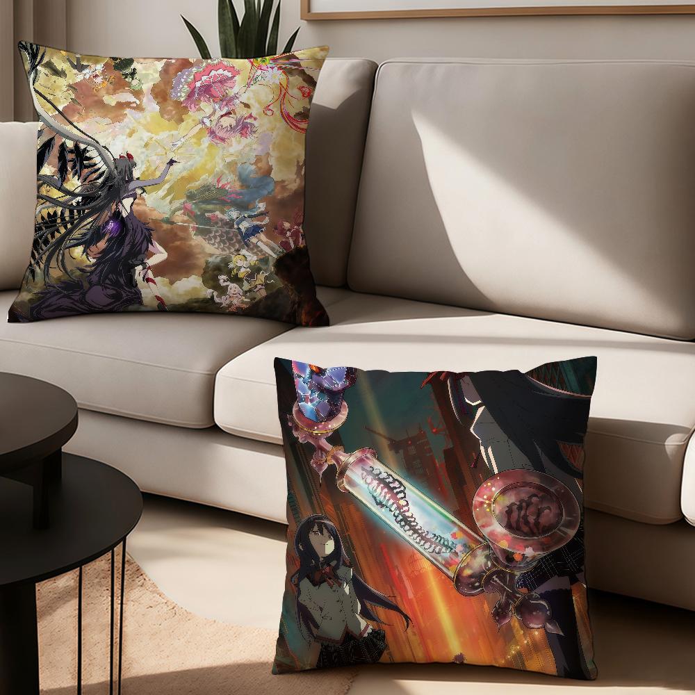 Anime p-Puella Magi Madoka m-Magica Pillow Case Office Cushions Suitable For Sofa Car Bedroom Decorative Cushion Cover