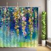 Flowers Plant Vine Pattern Shower Curtains Waterproof Polyester Fabric Bathroom Decor Curtain Multi-Size Home Bath Screens