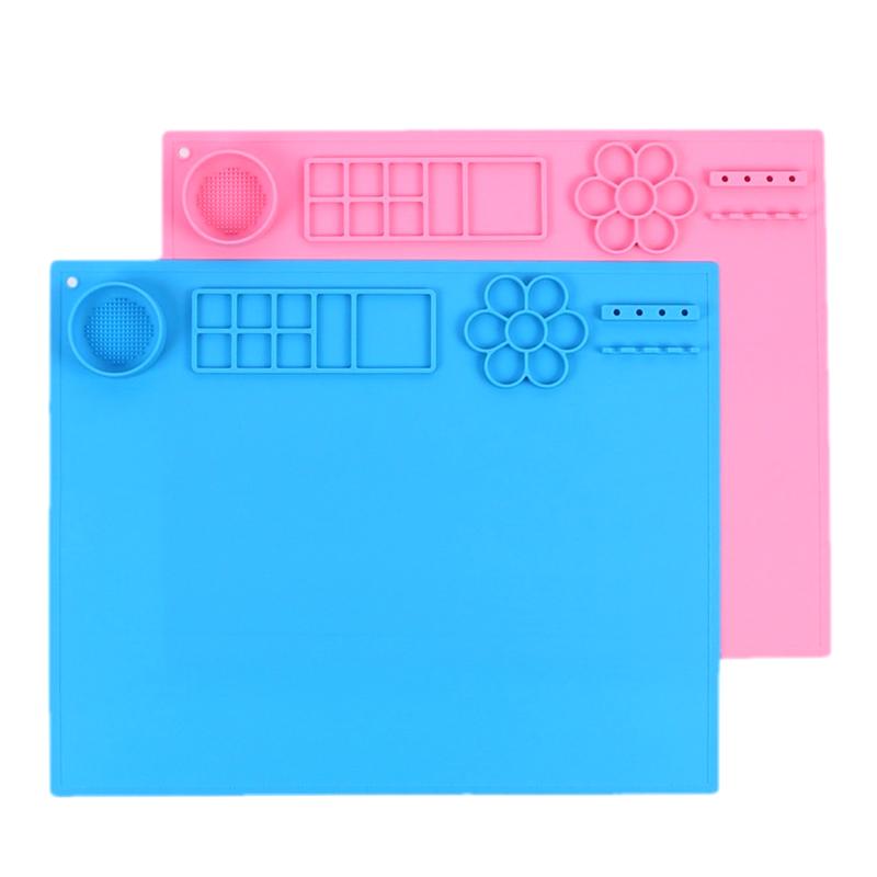 Silicone Painting Mat,Large Silicone Art Mat, Art Mat With Cup, Easy Clean Up, Protects Surfaces Perfectly. For Paint, Color